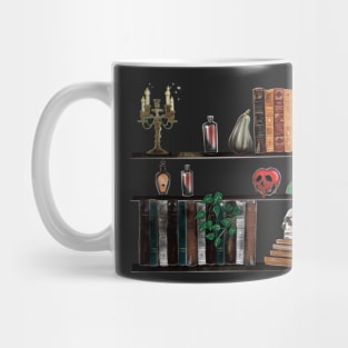 Autumn Halloween Bookshelf Mug